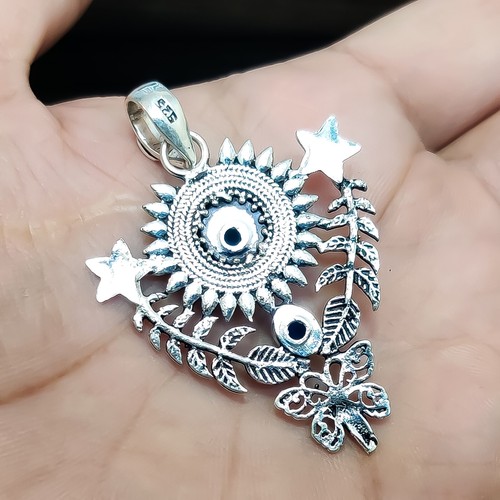 Tansanit & Mondstein Edelstein 925 Sterling Silber Mama Geschenk Schmuck Anhä... - Bild 5 von 7