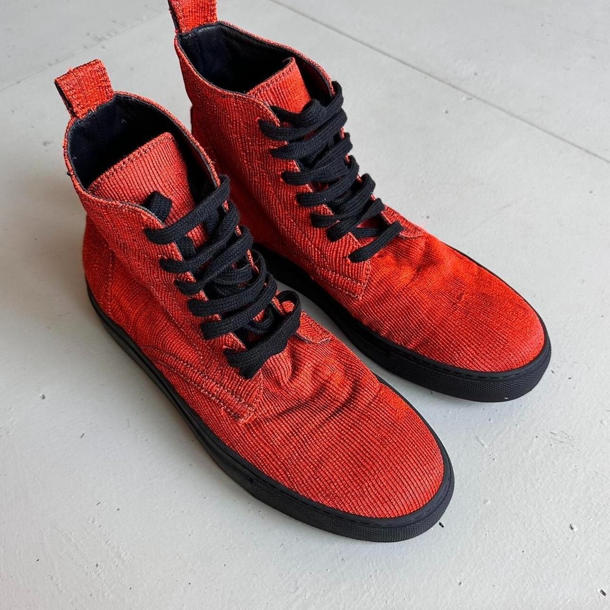 ANN DEMEULEMEESTER 加工 ハイカット スニーカー 39 Ann Demeulemeester アン ドゥムルメステール ANN