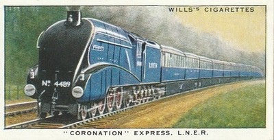 WILLS CIGARETTES TOBACCO CARD - SPEED - CORONATION EXPRESS L.N.E.R. - TRAIN