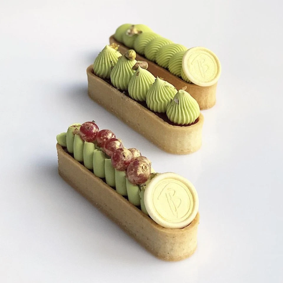 Muffa ovale da 2 pezzi Pratica mousse da dessert in acciaio inossidabile Torta - Immagine 4 di 4