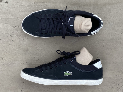 Lacoste Men's Trainers Pumps Size UK 7 Black White Sole Genuine - Picture 4 of 10