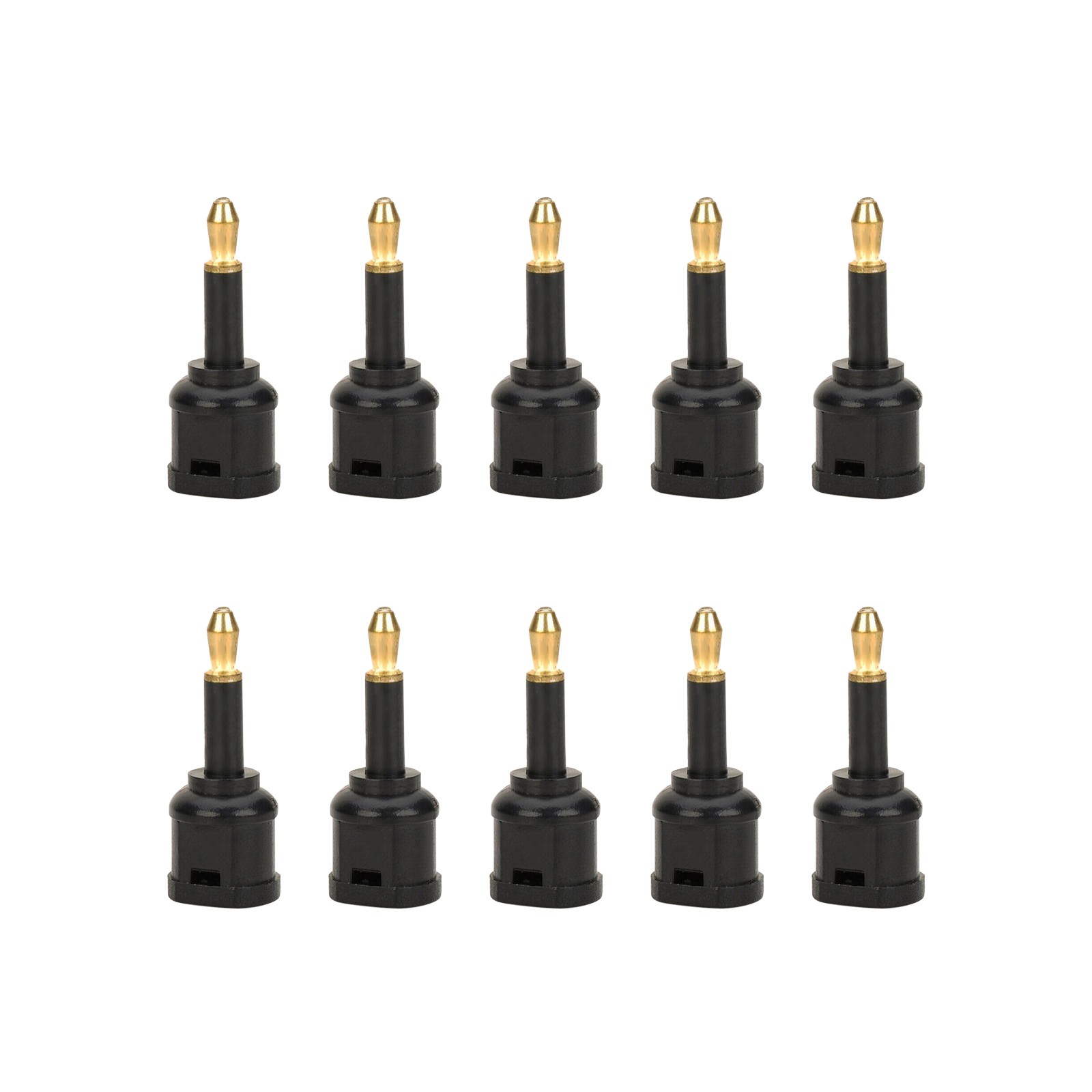10Pack Durable Black Audio Fiber Optical Conversion Head Toslink Adapter g