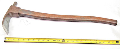 BRADES,  Antique ADZE, 3-1/2'' Wide Bit, 8'' Bit to Pole, 24-3/4'' Long, England