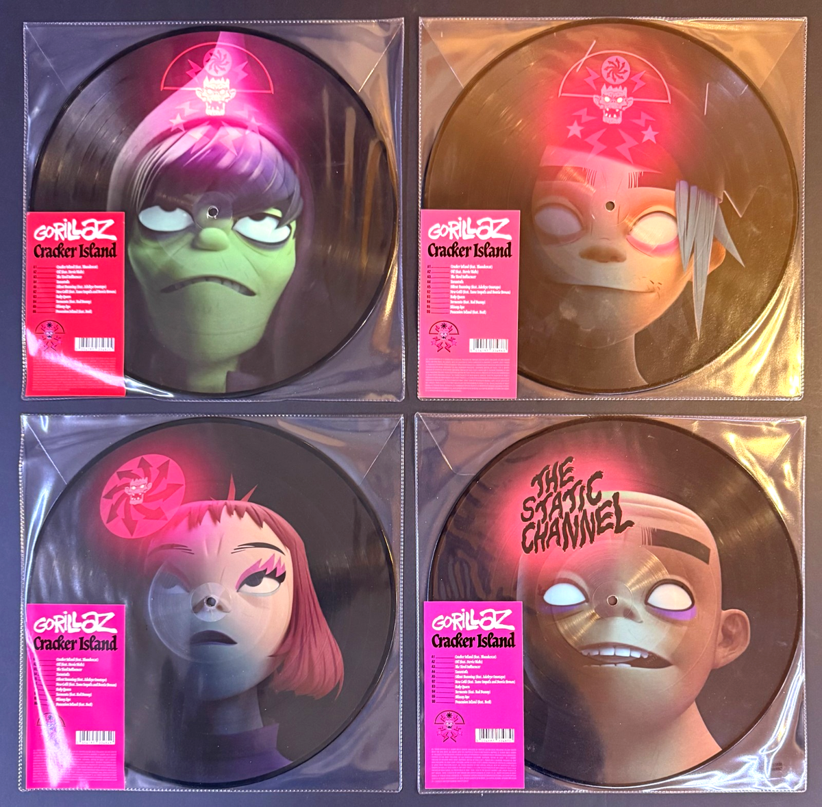 GORILLAZ Cracker Island ALL 4 PICTURE DISC LPs: 2D+Murdoc+Noodle+