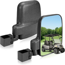 Golf Cart Mirror, Upgraded Hassle-Free Installation 3 Sizes for Square Tube Roll