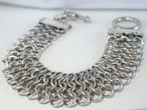 Vintage Sterling Silber 925 Kettenhemd Kette Gliederarmband 7" - Bild 22 von 24
