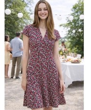 Tory Burch Fit and Flare Floral Dress - Size Medium