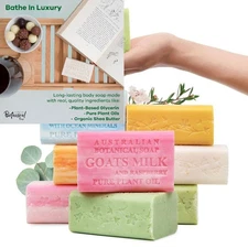 Australian Botanical Soap, 6.6 OZ, Triple Milled Bars Ounce (Pack of 8) 
