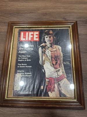 Framed Vintage Life Magazine Mick Jagger July 14 1972