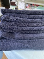 Five 15 x27.5  NAVY HAND TOWELS