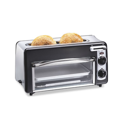 Hamilton Beach 2-in-1 Countertop Toaster Oven Long Slot 2 Slice Toaster 22725