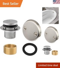 Tip-Toe Tub Trim Set with Two-Hole Overflow Faceplate, Replacement Bath Drain...