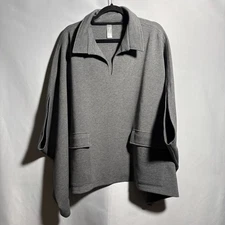 Urban Undercover Escape V Neck Poncho Gray Oversized Small NWOT Travel Pockets
