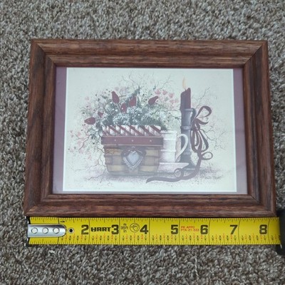 Pat Richter Print Titled   Pewter Heart  Framed Artwork