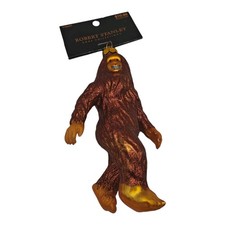 Big Foot Sasquatch Blown Glass Christmas Ornament Robert Stanley Glitter