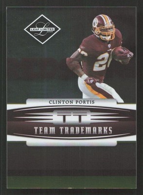 2006 Leaf Limited Clinton Portis Team Trademarks #/100 #TT-40 Card