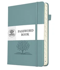 DAOFARY Password Book with Alphabetical Tabs - Small Keeper Book... 
