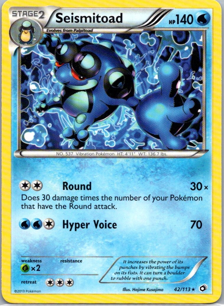 Pokemon TCG Seismitoad 42/113 Legendary Treasures LP