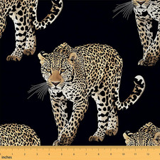 Cheetah Pattern Fabric by the Yard Leopard DIY Craft Hobby Polyester Fabric Afri