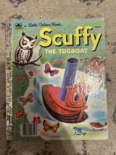 025-015 SCUFFY THE TUGBOAT Little Golden Book Kids Vintage Children's 1974