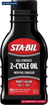STA-BIL Full Synthetic 2-Cycle Oil - With Fuel Stabilizer For Up To 12 Months Pr