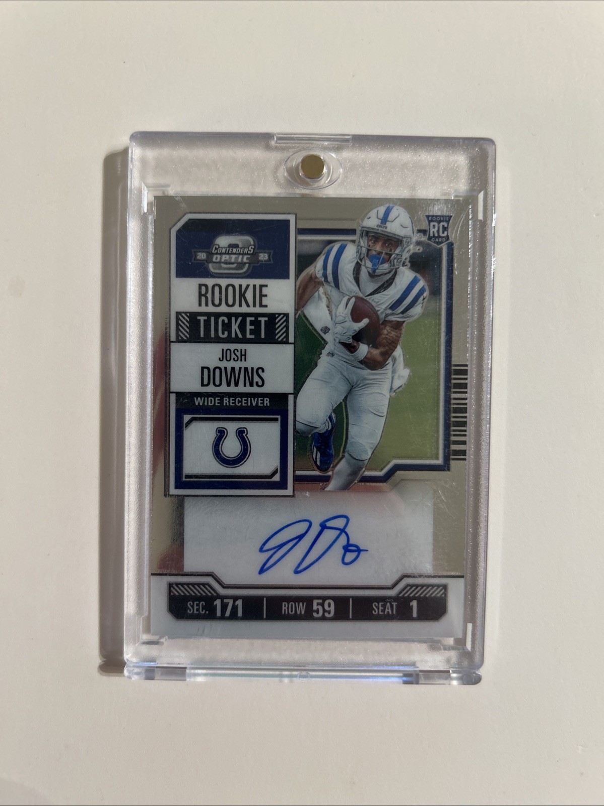 #121 2023 Panini Contenders Optic Josh Downs Rookie On Card Auto