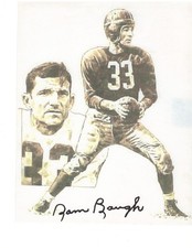 Sammy Baugh Signed 8x10 Lithograph HOF Autograph