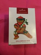 Hallmark Keepsake Ornament 2022 Ninjabread Man gingerbread green striped candy