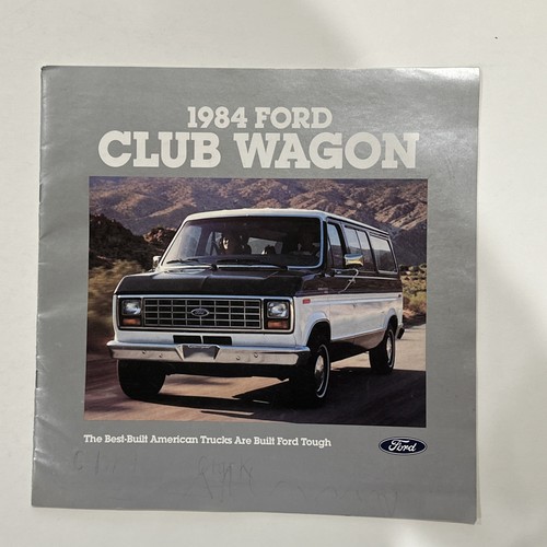 1984 Ford Club Wagon Van Vintage Sales Brochure Catalog 11”x11”