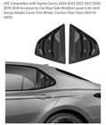 2x Carbon Fiber Rear Side Window Air Vent Scoop Louver For 2018-24 Toyota Camry