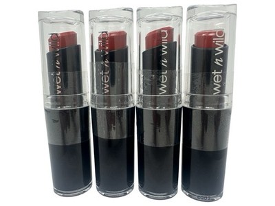 WET N WILD Mega Last Lipstick 911D STOPLIGHT RED Sealed New (Lot of 4)