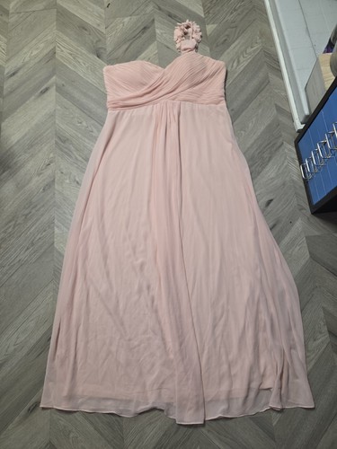 Ever Pretty Beautiful Pink Chiffon 1 Strap Bridesmade/Prom Maxi Dress Size 26