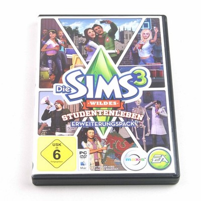 Die Sims 3 Wildes Studentenleben Erweiterung PC MAC DVD-ROM Deutsch Keep Case
