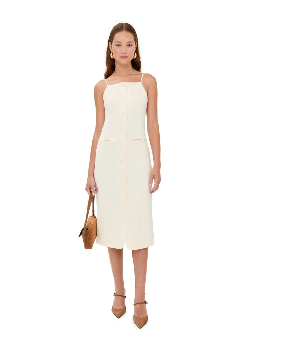 white midi polka dot dress Tyla White Polka Dot Midi Dress – Stable Lane Boutique
