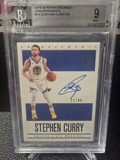 2019-20 Panini Encased Endorsements STEPHEN CURRY AUTO /49 BGS 9 AUTO 10
