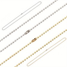 1box 10pcs Stainless Steel Ball Chain Necklace Making Stainless color 21.6