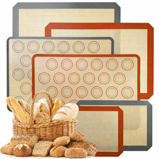 Silicone Non Stick Baking Mat Sheet Oven Liner Tray Cake Rolling Pin Tools EU UK
