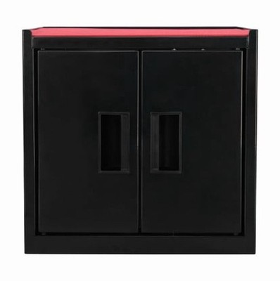 Mini Tool Cabinet   11.6-Inch Steel Storage Cabinet, Black, Double Doors