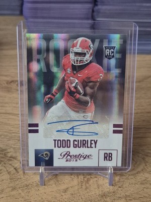 2015 Panini Prestige Todd Gurley RC Rams Extra Points Purple Auto /100 #291