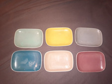 Jaeger & Co Bavaria Porzellan 6 Konfektteller farbige kleine Schälchen ca. 60er