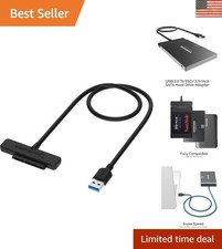 Plug  Play 2.5" SATA to USB 3.0 Adapter - No External Power Needed for SSD/HDD