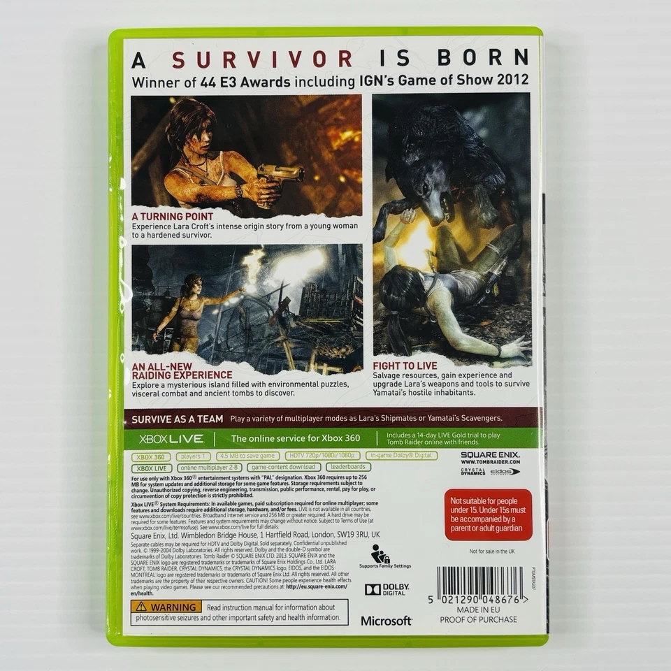Tomb Raider Xbox 360 PAL Complete With Manual Tracked Postage - Image 2 of 4