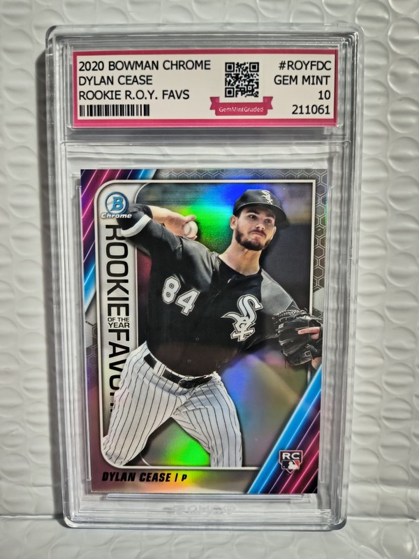 2020 Bowman Chrome Dylan Cease ROY Favorites #ROYF-DC GMA Gem 10 Mint RC