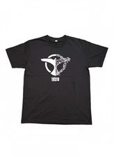 TIESTO DJ World Famous LOGO American Apparel Black T-Shirt Mens Size L EDM...