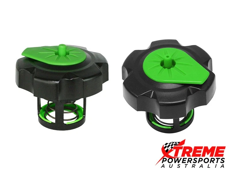 Kawasaki KX250F KXF250 2004-2016 tanque de combustible gasolina jarra tapa rápida negro verde Foto 2 de 3