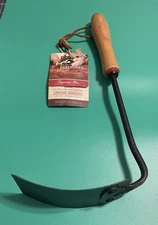 Barebones Living Square Garden Hoe Heat-Treated Stainless Blade Bamboo Handle