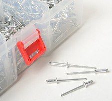New 1000pc 1/8 Blind Pop Rivet Assortment for Hand  Air Riveter w/ Storage Case