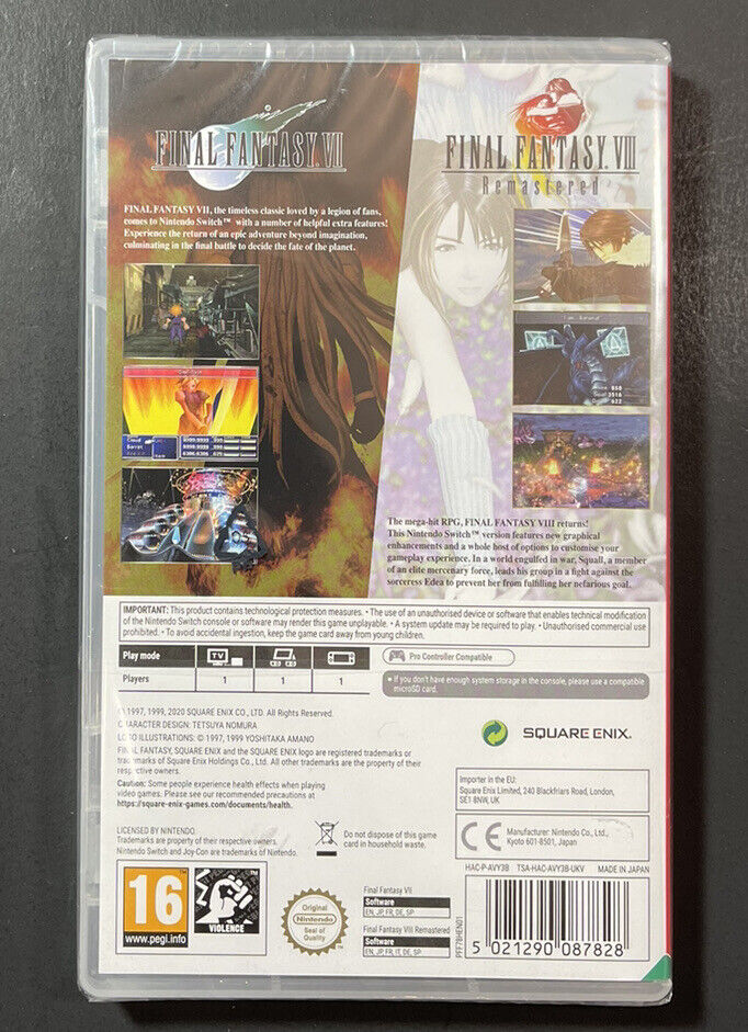 Final Fantasy VII + Final Fantasy VIII [ Remastered Final Fantasy VII + Final Fantasy VIII [ Remastered