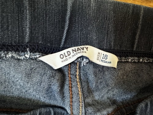 Old Navy Skinny Jeggings Jeans Women's 16 Blue Pull-On Stretch Mid-Rise Elastic - Picture 7 of 9