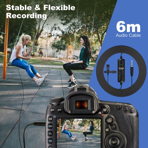 SYNCO Lav-S6E Microphone à condensateur filaire Lavalier omnidirectionnel pour Smartphone - Photo 7 sur 8